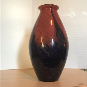 Hand blown glass vase